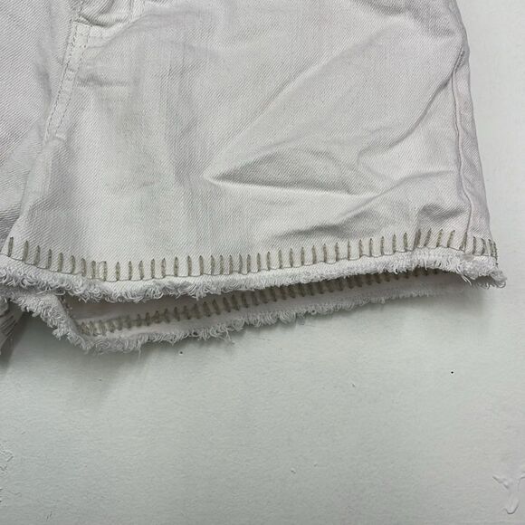 Guess Y2K White Jean Shorts Raw Hem size 14 (Junior size) - Picture 4 of 12